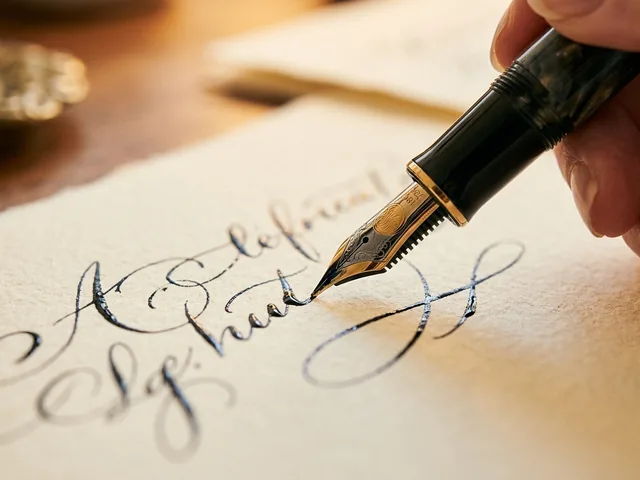 Writing in your own hand on cream paper