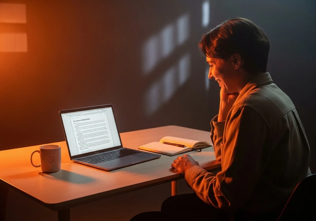 Person writing an email reply with Replai AI assistant